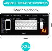 Bol.com Gripp_D® - Muismat - Shortkeys Adobe Illustrator voor Mac of Macbook - 90cm x 40cm aanbieding