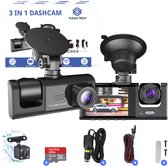 Bol.com Fleau Tech Dashcam Voor Auto 3 in 1 - Voor en Achter Camera - G-Sensor - Full HD - 170° Groothoeklens - Loop Recording -... aanbieding