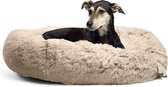 Bol.com Pet Perfect Donut Hondenmand - 80cm - Fluffy Hondenkussen - Hondenbed - Créme/Bruin aanbieding