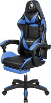 Bol.com Krüger&Matz KM0790BLU - Warrior GX-150 gaming stoel blauw-zwart aanbieding