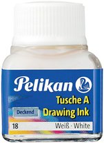 Pelikan Oost-Indische inkt wit, flesje van 10 ml 10 stuks