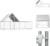 Bol.com vidaXL Kippenhok - Ruim en praktisch - 4 x 2 x 2 m - Gegalvaniseerd staal - Waterbestendig dak - Hok aanbieding