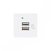 Bol.com Maclean - USB wandcontactdoos lader 2x USB aansluiting tot 2.1A Snelladen Modulaire wandcontactdoos inbouw (USB wandcont... aanbieding