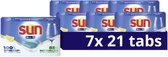 Bol.com Sun - Vaatwascapsules - All-in 1 - Citroen - met Active Oxygen - 7 x 21 Vaatwastabletten - Voordeelverpakking aanbieding