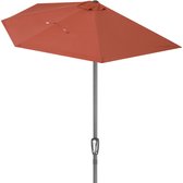 Bol.com Kingsleeve Parasol Halfrond - Ø 27m UV 50+ Bescherming - Terracotta aanbieding