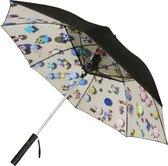 Bol.com Falcone Personal Parasol - UV Paraplu met Ventilator - Windproof - 105 cm - Zwart aanbieding