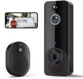 Bol.com Slimme Video deurbel draadloos met Camera en Wifi - Inclusief draadloze Gong - 1080P HD - Slimme Deurbel aanbieding