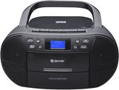 Bol.com Denver TDC-280 - Boombox - DAB - FM - Radio - CD speler - Cassette - AUX input - Klok - Wekker - Zwart aanbieding
