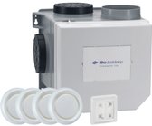 Bol.com Itho Daalderop CVE-S eco fan ventilator box alles-in-1 pakket SE 325m3/h + vochtsensor + RFT auto + 4 ventielen - euro s... aanbieding