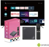 Bol.com Android TV Box – 4K – Snelle streaming box – LAN + Dual WIFI – Bluetooth – Google Voice Assistant aanbieding
