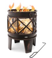 Bol.com HEAT Outdoor Living Vuurkorf Firecask - Klassieke Warmte en Sfeer voor Buiten - Diagonale Spijlen en Gaas voor Optimaal ... aanbieding
