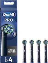 Bol.com Oral-B Cross Action Pro - Opzetborstels - Met CleanMaximiser Technologie - Zwart - 4 Stuks aanbieding