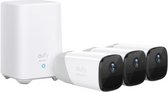 Bol.com Eufy Cam 2 Pro 2K Draadloze Beveiligingsset - Inclusief Homebase en 3 Camera's - Wit aanbieding