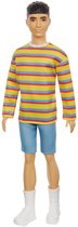 Bol.com Barbie Ken Fashionista Pop - gestreept shirtje & korte broek aanbieding