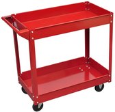 Bol.com vidaXL - Gereedschapstrolley - 100 - kg - rood aanbieding