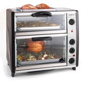 Bol.com OneConcept All-You-Can-Eat - Double oven grill - 42 liter - 2350 watt aanbieding