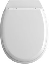 Bol.com Allibert wc-bril ATLAS - geperst hout - afklikbaar - met regelplaat - wit gelakt aanbieding