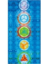 Bol.com DW4Trading Chakra kleed 5 Symbolen - Yoga Meditatie Doek - Wandkleed - 150x75 cm aanbieding