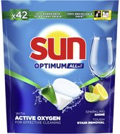 Bol.com Sun - Vaatwascapsules - Optimum All-in 1 - Citroen - een capsule met Active Oxygen - 42 Vaatwastabletten aanbieding