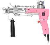 Bol.com Happyment Borduurmachine pistool - Tufting Gun 2 In 1 - Tuftpistool - Naaimachine - Tapijten - Beginnerspakket – Roze aanbieding