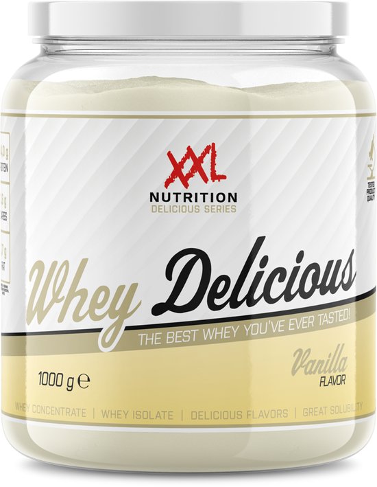 XXL Nutrition - Whey Delicious - Vanille - Wei Eiwitpoeder met BCAA &...