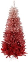 Bol.com Vegas Red Pink kunstkerstboom - 152 cm - ombre roze/rood - Ø 76 cm - 531 tips - metalen voet aanbieding