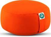 Bol.com Present Mind® Oranje Zafu Kussen (16 cm zithoogte) voor Yin Yoga 100% natuurlijk blok met katoenvulling en wasbare hoes ... aanbieding