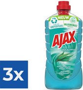 Bol.com AJAX Allesreiniger Eucalyptus 1 liter - Voordeelverpakking 3 stuks aanbieding
