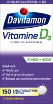 Bol.com Davitamon Vitamine D Volwassen - vitamine D3 volwassenen - Smelttablet 150 stuks aanbieding