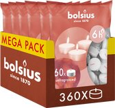 Bol.com Bolsius - 360 Duurzamere Waxinelichtjes - Theelichtjes - Wit - 6 branduren aanbieding