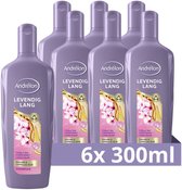 Bol.com Andrélon Levendig Lang Shampoo - 6 x 300 ml - Voordeelverpakking aanbieding