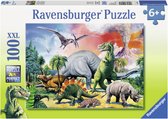 Bol.com Ravensburger puzzel Tussen de dinosauriÃ«rs - Legpuzzel - 100 stukjes aanbieding