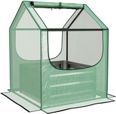 Bol.com Outsunny Mini Gewächshaus mit Gartenbeet und beidseitigem Dachzugang 845-971V00 aanbieding