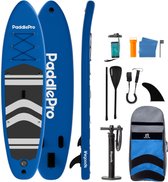 Bol.com LifeGoods PaddlePro SUP Board - Opblaasbaar Paddle Board - Complete Set - Max. 135KG - 320x81cm - Blauw aanbieding