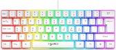 Bol.com HXSJ V700 RGB Membraan bedrade gaming toetsenbord - 61keys - Qwerty - Wit aanbieding