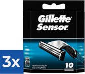 Bol.com Gillette Sensor Scheermesjes Voor Mannen - 10 Navulmesjes - Voordeelverpakking 3 stuks aanbieding