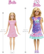 Bol.com Barbie My First Barbiepop - Paarse jurk met accessoires - Barbiepop aanbieding