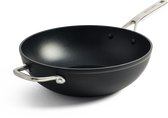Bol.com KitchenAid Hard geanodiseerd aluminium wok ø30cm - zwart - inductie - anti-aanbak aanbieding