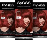 Bol.com Syoss Baseline - 5-72 Pompeian Red - Permanente Haarverf - Haarkleuring - 3 stuks aanbieding