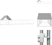 Bol.com vidaXL Kippenhok - Stalen verblijf met waterbestendig dak - 8x2x2 m - Geschikt voor kippen - eenden - ganzen - etc - Hok aanbieding