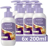 Bol.com Andrélon Oil & Curl Leave-In Crème - 6 x 200 ml - Voordeelverpakking aanbieding