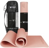 Bol.com Rockerz Deluxe Yoga mat - Fitness mat - Sport mat - Yogamat anti slip & eco - Extra Dik - Duurzaam TPE materiaal - Incl ... aanbieding