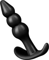 Anaal dildo 9 cm zwart EIS | Seksspeeltje prostaat toy voor man en vrouw | Anaal plug buttplug met bal structuur | Anaal speeltje klein voor beginners | Glibberig sexspeeltje