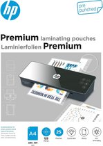 HP 9122 Premium Lamineerfolies A4 - Geperforeerd - Lamineerhoezen voor Warm Lamineren - Glanzend - 125 Micron - 25 Stuks