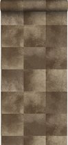 Origin Wallcoverings behangpapier dierenhuid structuur donkerbruin - 347325 - 53 cm x 10,05 m