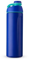 Scent Sation® Freesip Waterfles - Thermosbeker / Drinkfles Met Rietje – BPA Vrij – 500 ml – Dubbele isolatie - Blauw