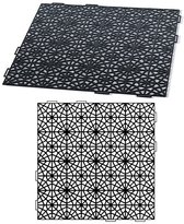 Prosperplast tapis de sol en mosaïque fond de carreaux de sol pour module de sol de sauna de piscine en plastique noir (1x tapis de sol 39,7x39,7x1cm)