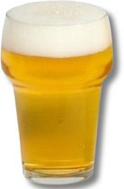 Bier Bierglas Biertje Full Color Strijk Applicatie Large 15.3 cm / 25 cm / Geel Wit