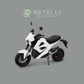 Retelli Drago - elektrische scooter - Sportbrommer - wit - 32AH accu - incl kenteken, tenaamstelling en rijklaar maken