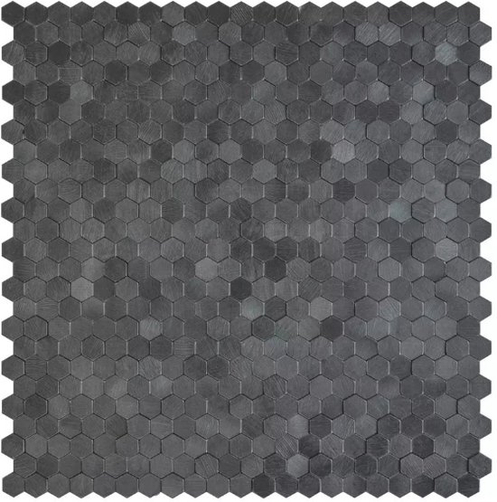 Wandpanelen tegelsticker plaktegels zelfklevende tegels keuken Backsplash badkamer - 30x30cm - mozaiek - 4MM dik - aluminium toplaag en composiet - 3M kleeflaag - Matte Grijs - 3D Hexagon